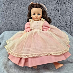 Vintage Madame Alexander Little Women Beth Doll Pink White Dress 1962